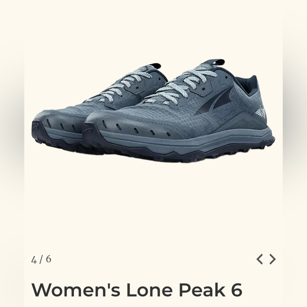 Altra Lone Peak 6 Trail Running Shoes/Blue/
Size 8W/Worn once on 3 mile hike!